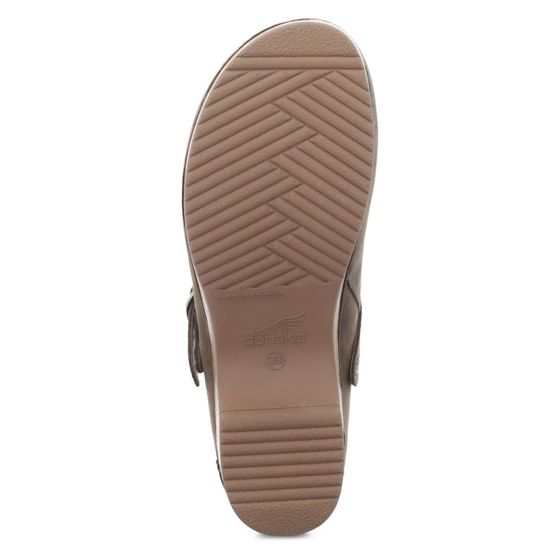 Dansko Berry Slip-On Mule Clogs for Women â€“ Memory Foam and Arch Support for All -Day Comfort and Support â€“ Lightweight EVA Oustole for Long-Lasting Wear Mushroom Burnished Nubuck 5.5-6 M US - Image 4